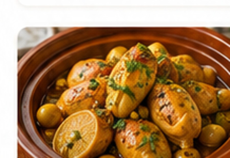 Tajine poulet citron